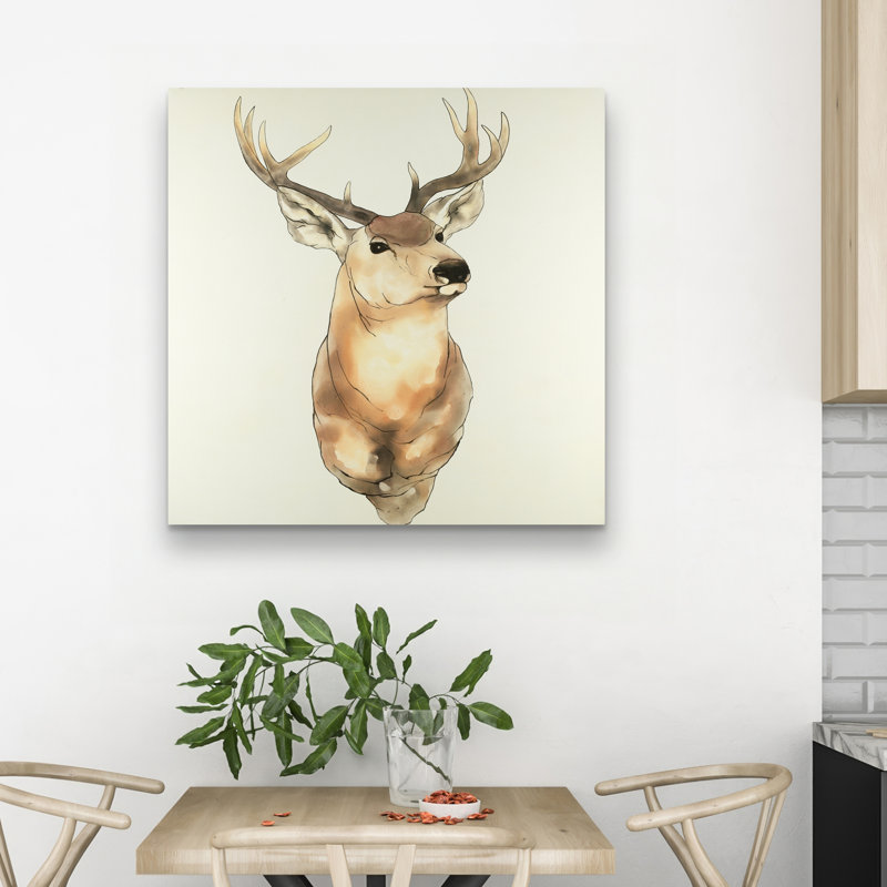 Deer portrait - 32"x32" art on canvas