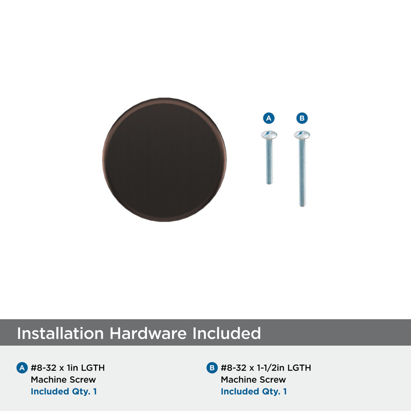 Bronx de 1-1 / 4 pouce (32 mm) de diamètre, Bronze frotté à l'huile