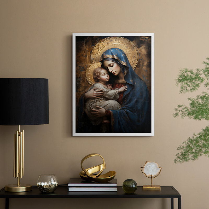 Série Religious XCVI - reproduction encadrée de qualité supérieure - prête à être accrochée - aucun clou requis