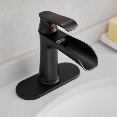 Waterfall Single-Hole Single-Handle Bathroom Faucet