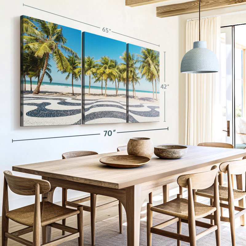 "Plage de Copacabana" sur toile, H 42 po x l 65 po