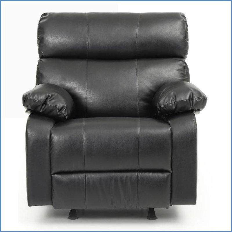 Fauteuil inclinable contemporain berçant inclinable | Revêtement en polyuréthane | H 38 po x P 39 po