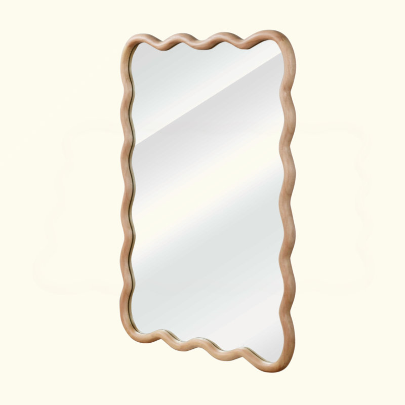 Miroir décoratif naturel en bois naturel, 30 po x 20 po, Bois naturel