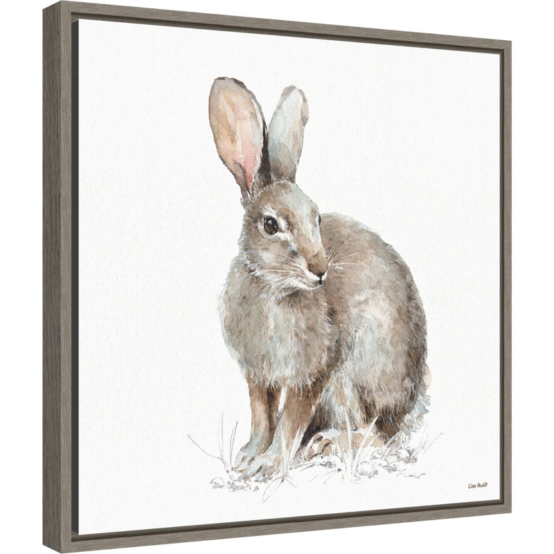 «Forest Friends VIII (Rabbit)» par Lisa Audit - Reproduction d'art sur cadre flottant