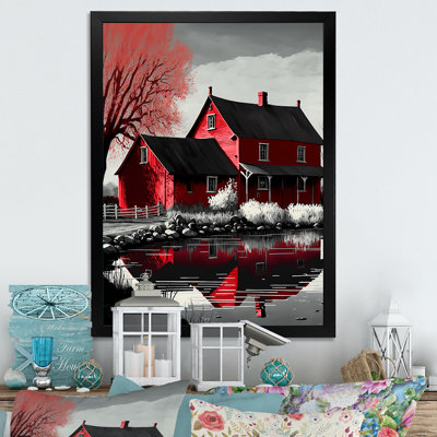 " Red Cottage By The Lakeside "