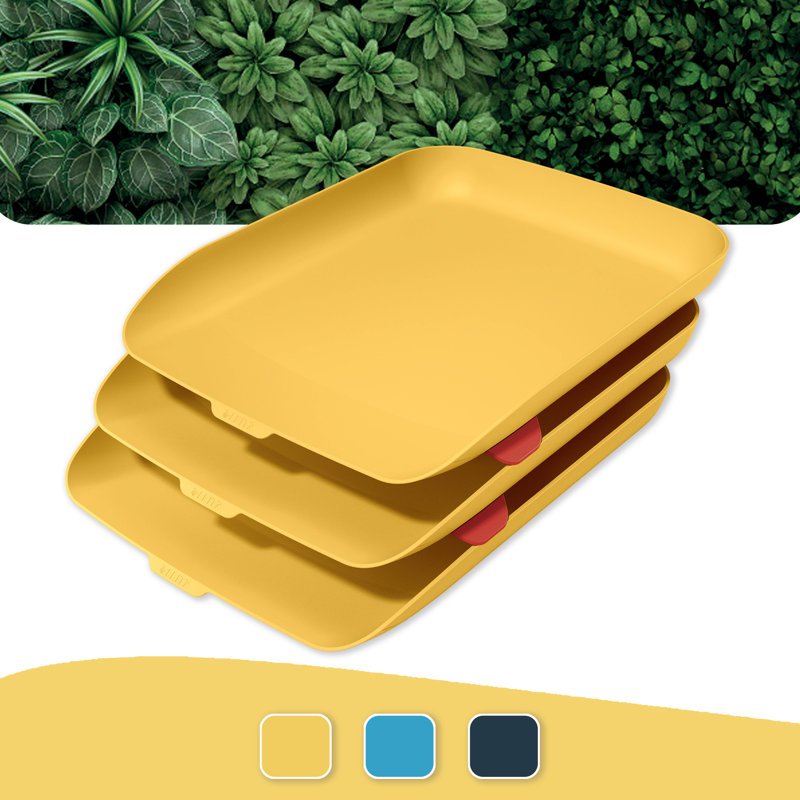 Cosy Plastic Desk Organiser, Yellow