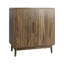 Buffet Mid-Century moderne avec tablettes réglables, fonction de rangement, facile à nettoyer, pour chambre à coucher, cuisine, couloir, bureau, rangement en bois franc d'ingénierie, portes, assemblage,