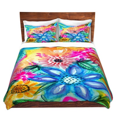 Ensemble de housse de couette en microfibre DiaNoche par Robin Mead - Vibrant