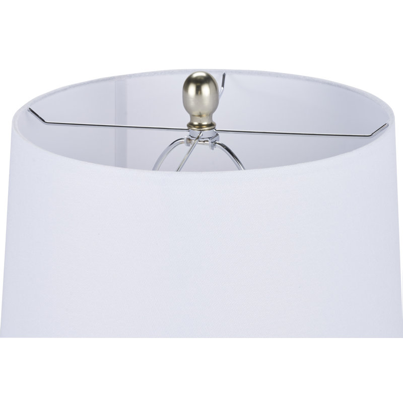 Lampe de table en céramique Brejon, Blanc, Bleu