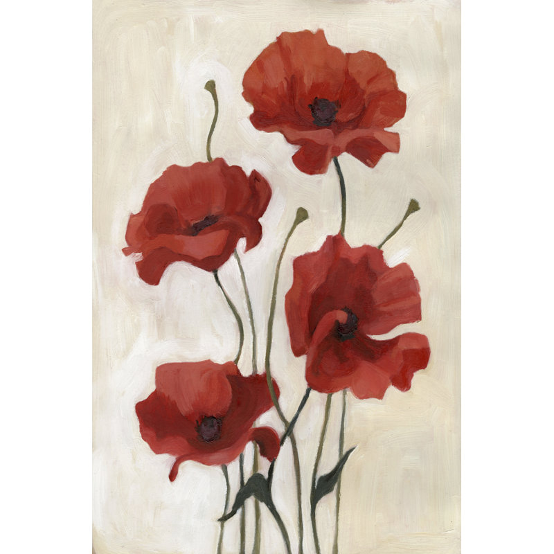 Poppy Bouquet III by Emma Scarvey - Wrapped Canvas Painting, 46cm H x 30cm W x 3.8cm D