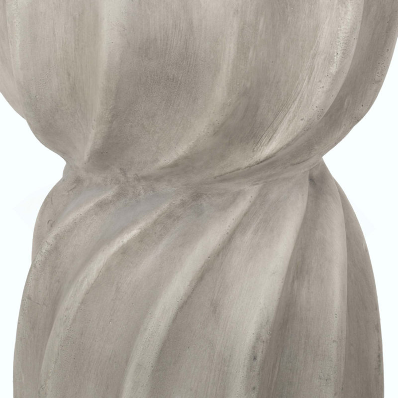 Table d'appoint moderne en béton léger avec plateau de soleil et forme de sablier pour l'extérieur