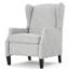 Fauteuil inclinable à poussoir avec dossier à oreilles, pieds fuselés en bois, fauteuil d'appoint de salon-325141458