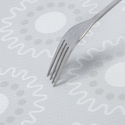Shelf Liner,Non-Adhesive Non-Slip Cabinet Liners,Drawers Liners,Circle Light Grey,18"W x 96"L