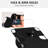5-Level Adjustable Poolside Chair With Face Hole, Armrest Slots & Pockets, Pillow, Black Beach Recliner Arm Slots, Pillow And Fabric