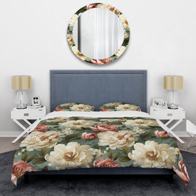 Ensemble de housse de couette Antique Pivoines