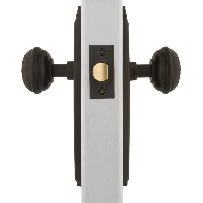 Egg & Dart Plate with Egg & Dart Door Knob, 2-3/8", Oil-Rubbed Bronze