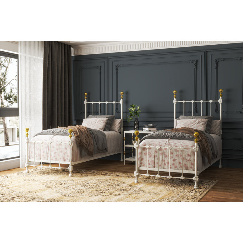 151 Palatial Bed | Complete Standard, Matte White, Twin