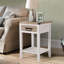 Table de chevet et table de bout en bois massif l 15,7 po Maymona (ensemble de 2)