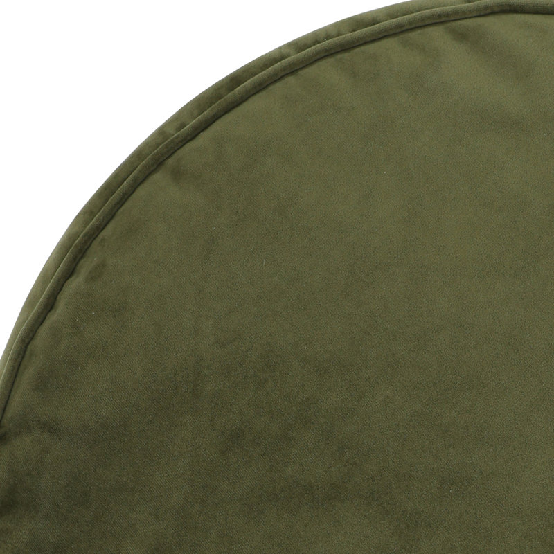 Milano Velvet Footstool, Olive Green