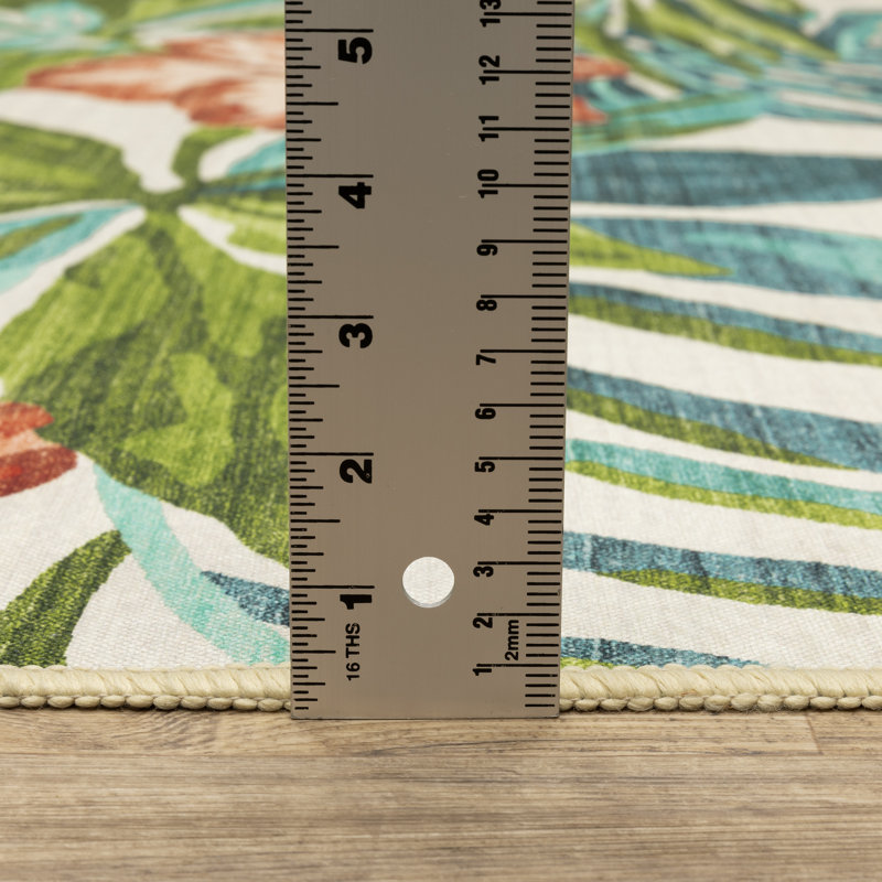 Tapis intérieur / extérieur Runa avec envers antidérapant, Rectangle 3 pi 6 po x 5 pi 6 po
