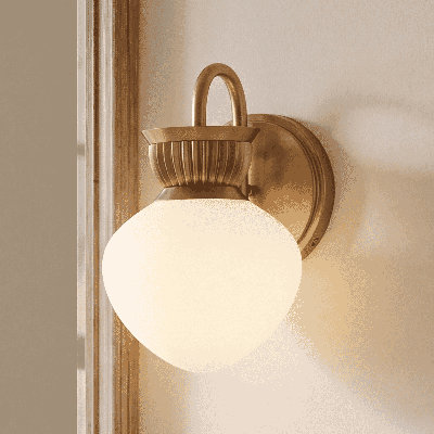 Melbourne 1-Light Wall Sconce in Noble Brass