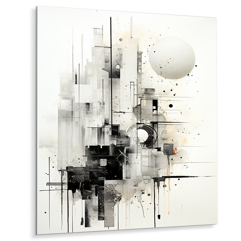 Mirage monochrome Lansdcape 4 - Paysage abstrait, H 32 po x l 16 po x P 1 po