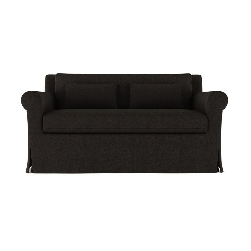 Causeuse Crosby, Velours moelleux chocolat, H 32,5 po x l 60 po x P 38 po, Ébène