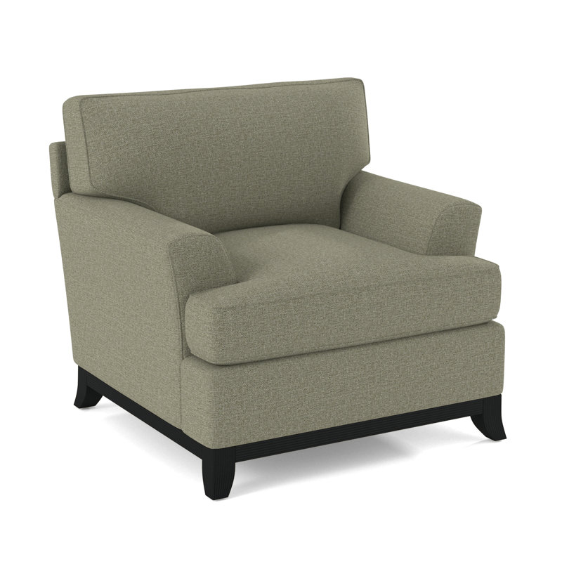 Oaks Way Armchair, Black, White Performance Fabric; 0851-94