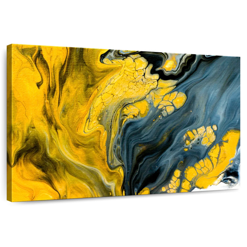 Avery Marbled Abstract, 24" H x 36" W
