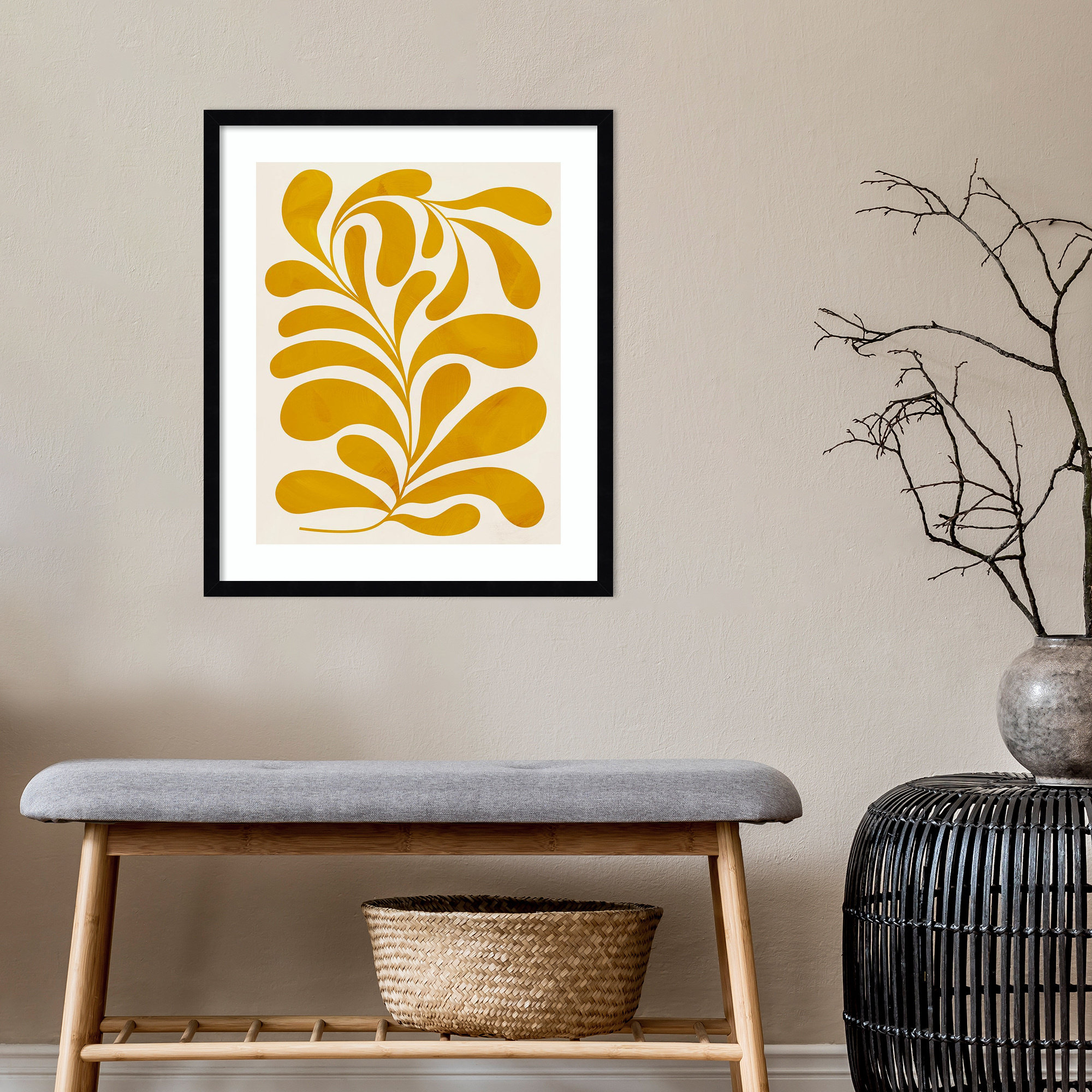 Goldenrod II by Grace Popp, Black, 25" H x 21" W x 1" D