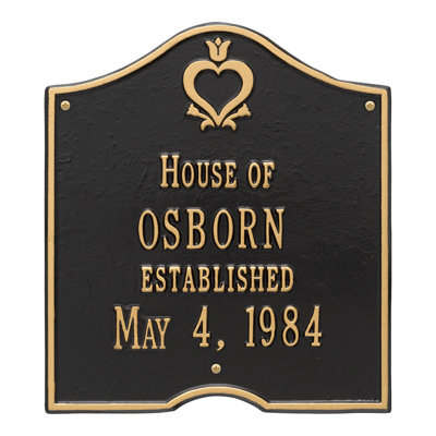 Penn 4-Line Wall Address Plaque