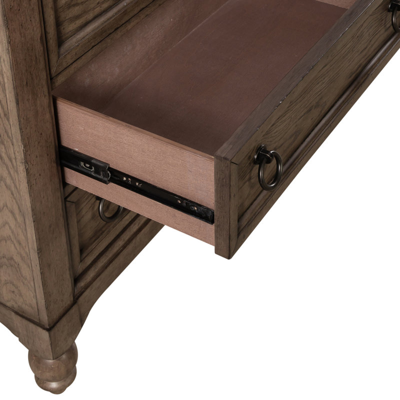Aisja King Shelter Bed, Dresser & Mirror, Chest, Nightstand Bedroom Set, King