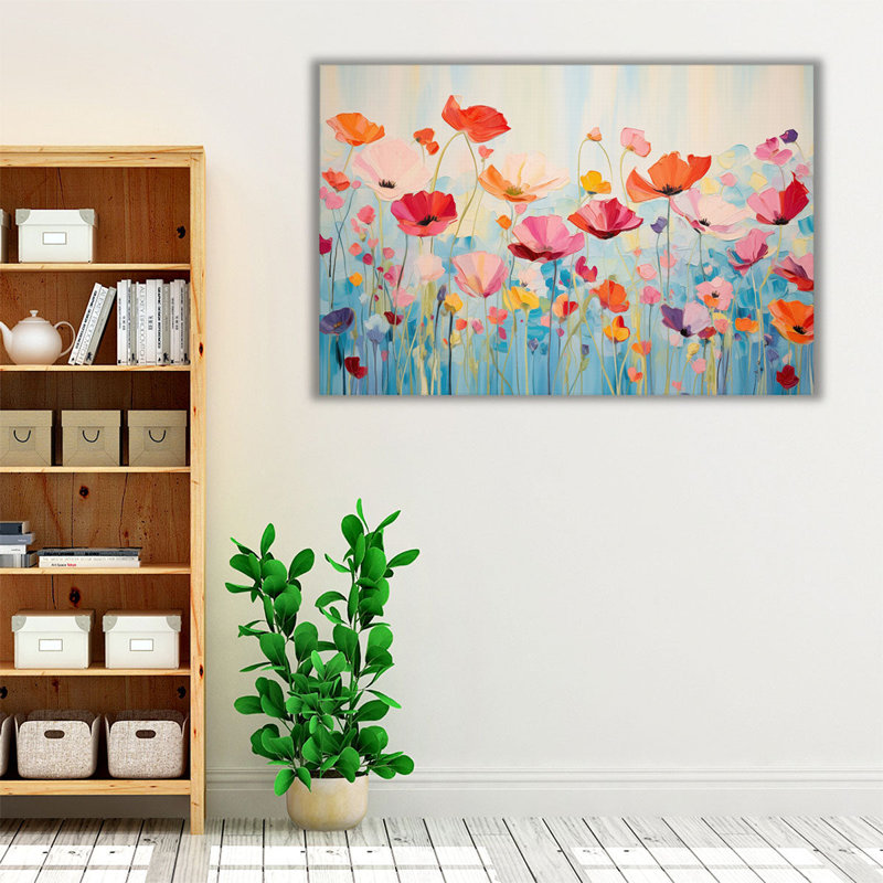 "Painterly Flower Extravaganza", H 20 po x l 30 po