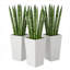 Jardinières en polyéthylène durable, ensemble de 3, design moderne en rotin pour jardin