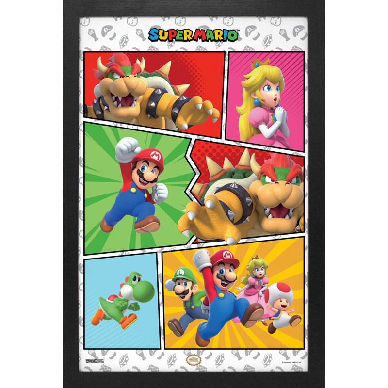 Super Mario - Comic Style 11 x 17, impression encadrée
