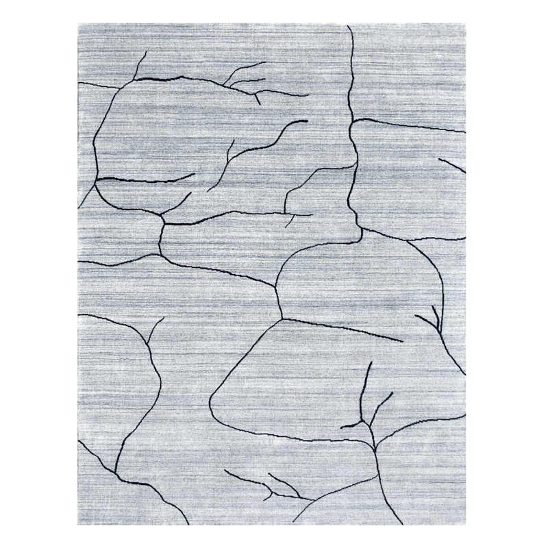 Berlene Abstract Line Area Rug, Rectangle 8' x 10'