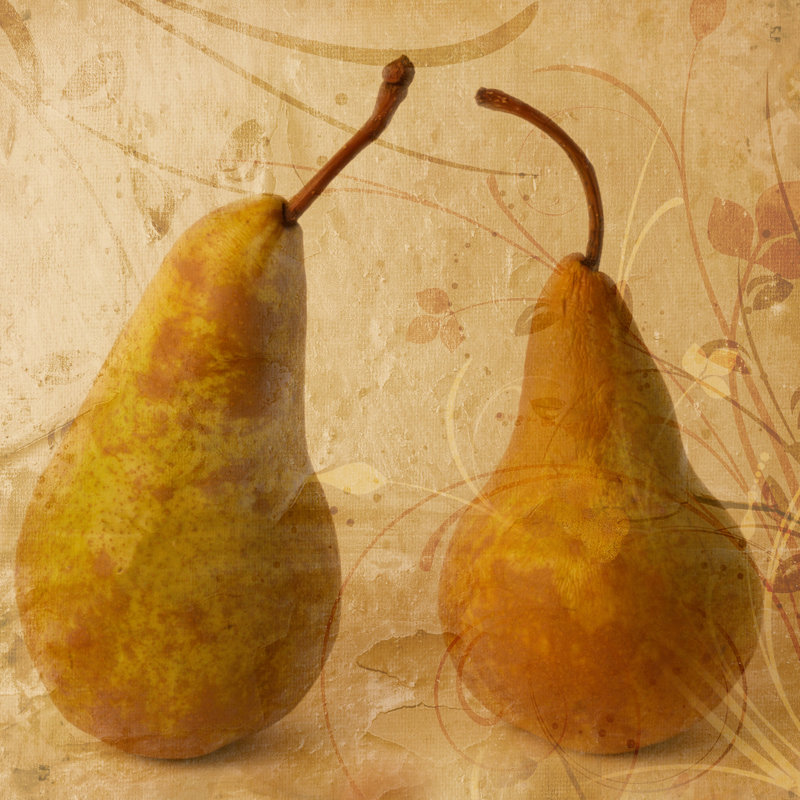 « fruit », ensemble de 4 reproductions d’impressions encadrées
