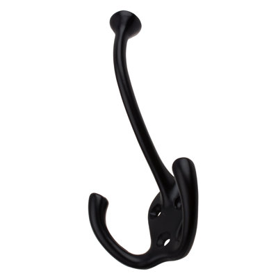 3 - Hook Wall Mounted in Matte Black