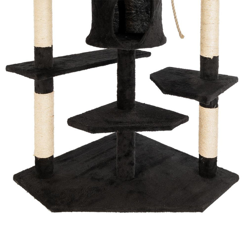 Alasdair 79.92'' H Cat Tree, Black