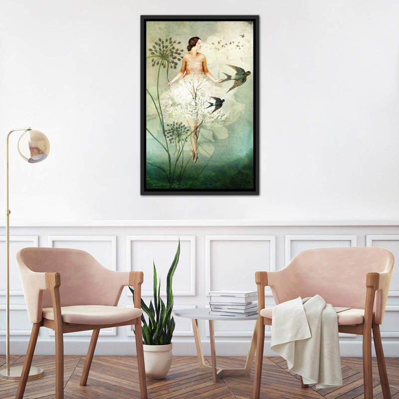 «Flyby» par Catrin Welz-Stein, reproduction, Toile encadrée noir délavé, H 40 po x l 26 po x P 1,5 po