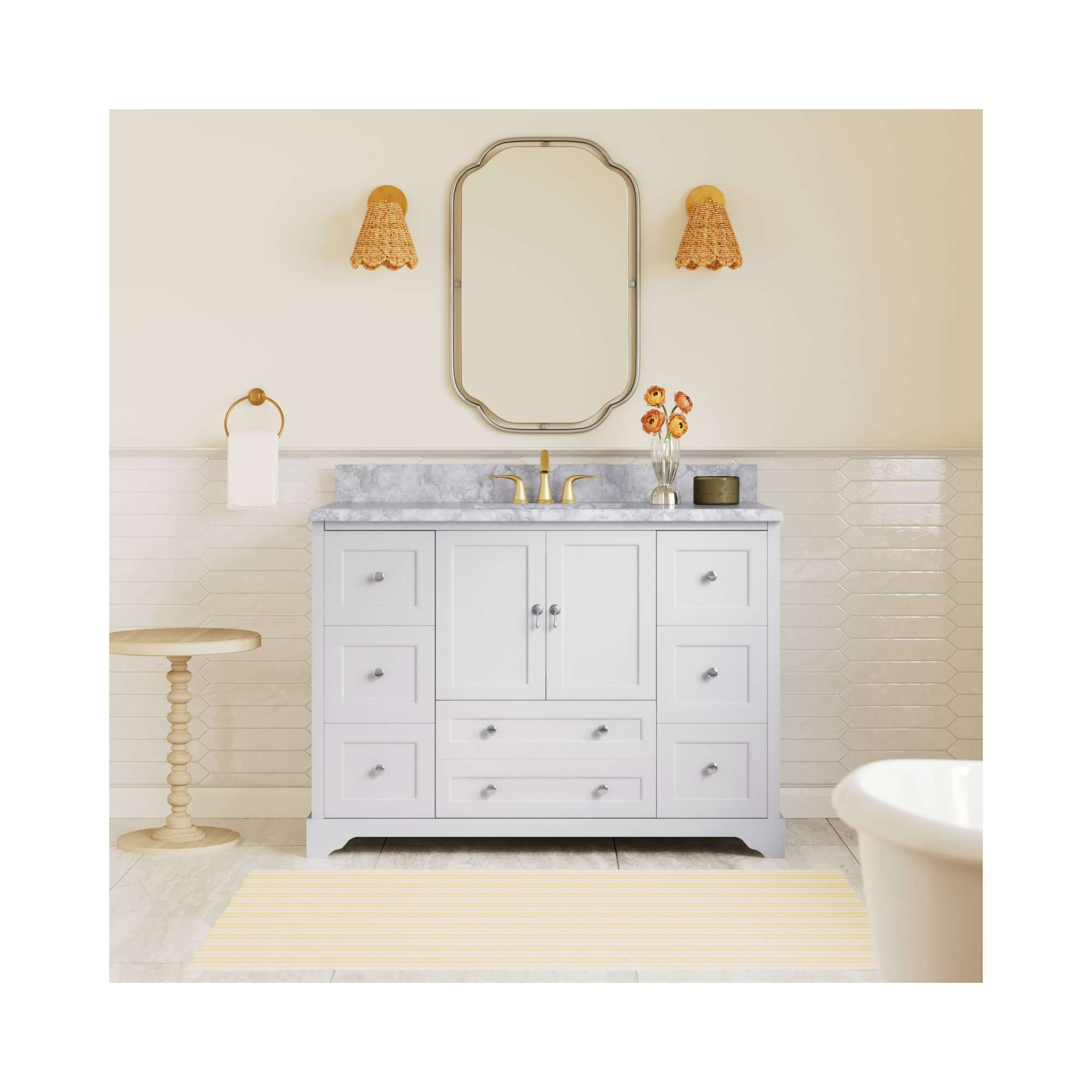 Tilford 48'' Single Bathroom Vanity, White
