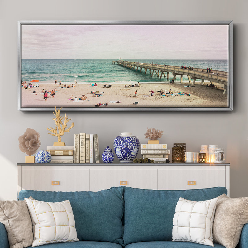 Deerfield Beach- Framed Canvas, 20" H x 50" W