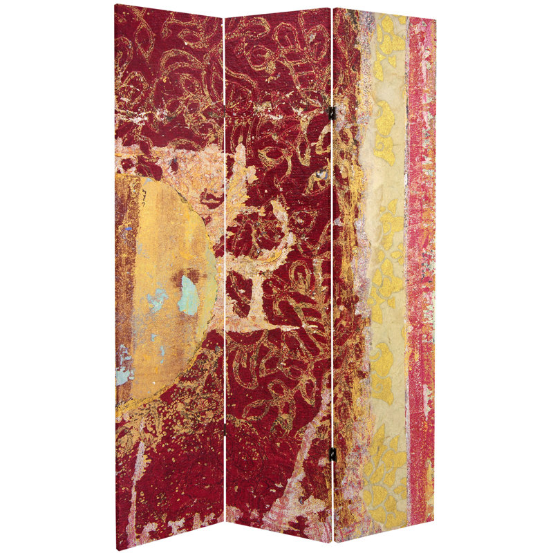 47.25'' 3 - Panel Folding Room Divider, Fire Dancer