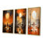 Ensemble de 3 reproductions de toiles tribales d'Afrique Dinka-458516200-458516207