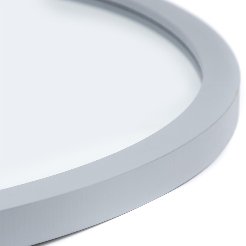Alonzo Wall-Mounted Round Bathroom Vanity Mirror, 36" H x 24" W, Gray