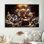 Art abstrait 3D des chats jouant aux cartes - salle de jeu moderne et décor de caverne d'homme