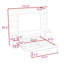 Grand lit escamotable peu encombrant avec bureau intégré et tiroirs de rangement, tablettes-1685717652