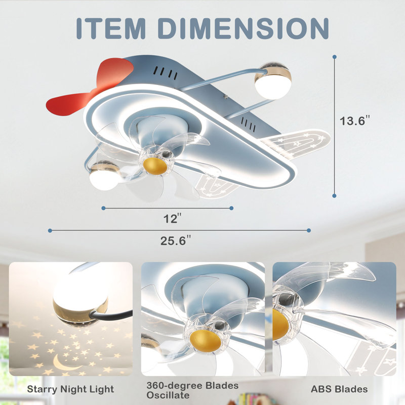 Ventilateur de plafond encastré 25,6 po Ailiana