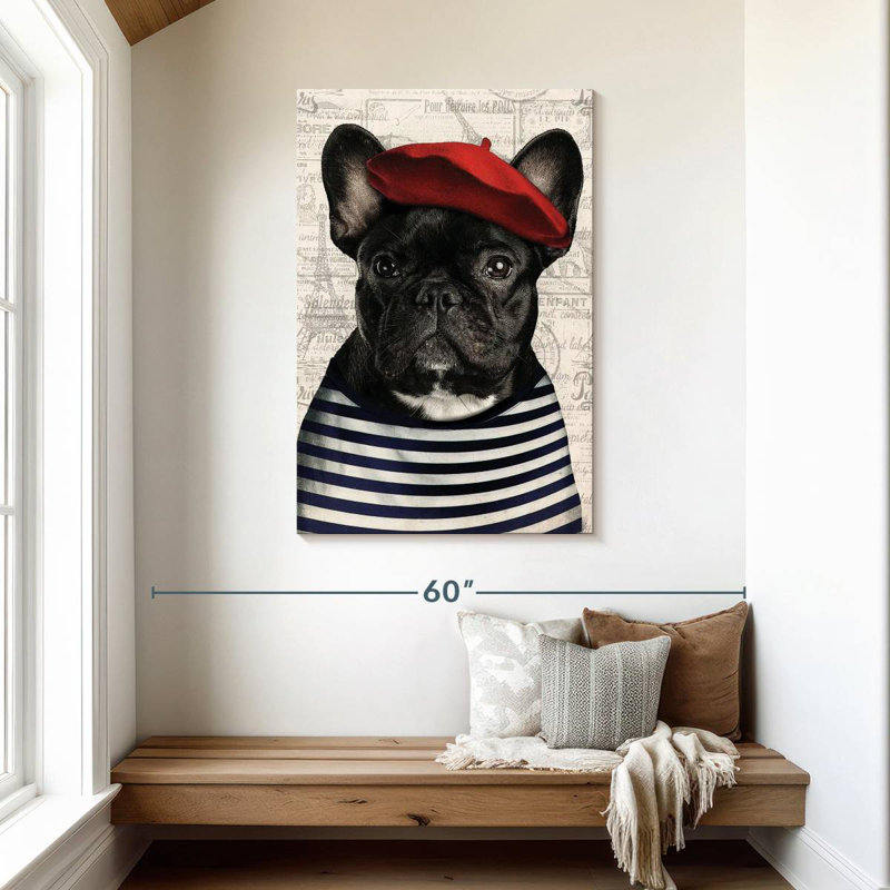 Brampt Adorable French Bulldog, 45" H x 30" W