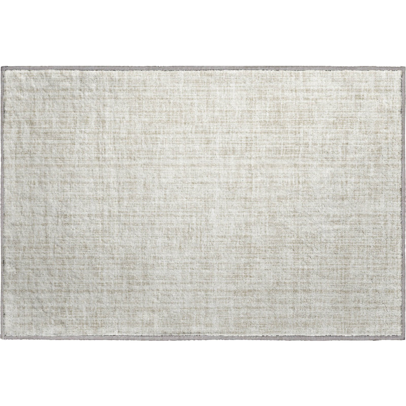 Premium Machine Washable Prisco Ivory Rug, Rectangle 1'8" x 2'6"